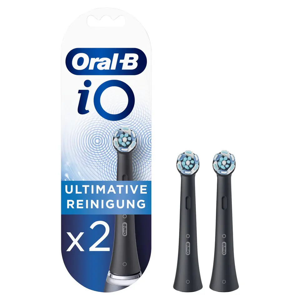 ⁨Oral-B | iO Refill Ultimate Clean | Replaceable Toothbrush Heads | Heads | For adults | Number of brush heads included 2 | Number of teeth brushing modes Does not apply | Black⁩ at Wasserman.eu
