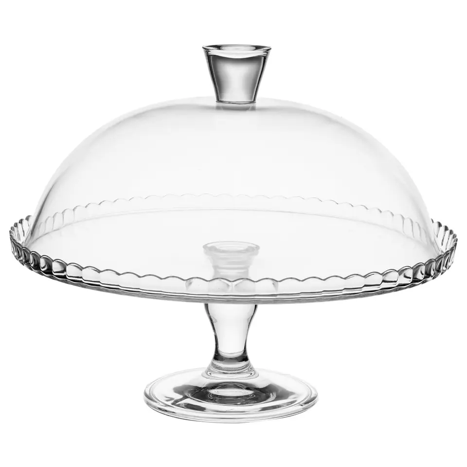 Patera szklana Lara z kloszem 32 cm w sklepie Wasserman.eu