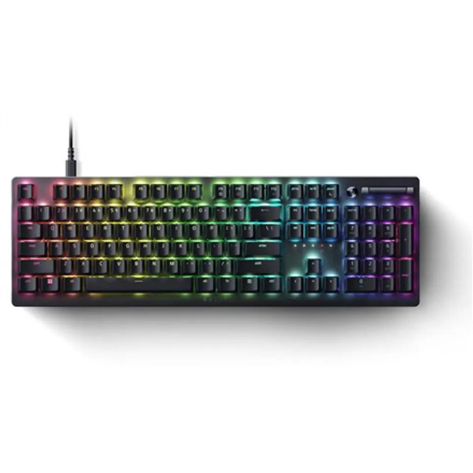 ⁨Klawiatura do gier Razer Deathstalker V2 Pro Klawiatura do gier Światło LED RGB Amerykańskie przewodowe czarne niskoprofilowe przełączniki optyczne (Clicky)⁩ w sklepie Wasserman.eu