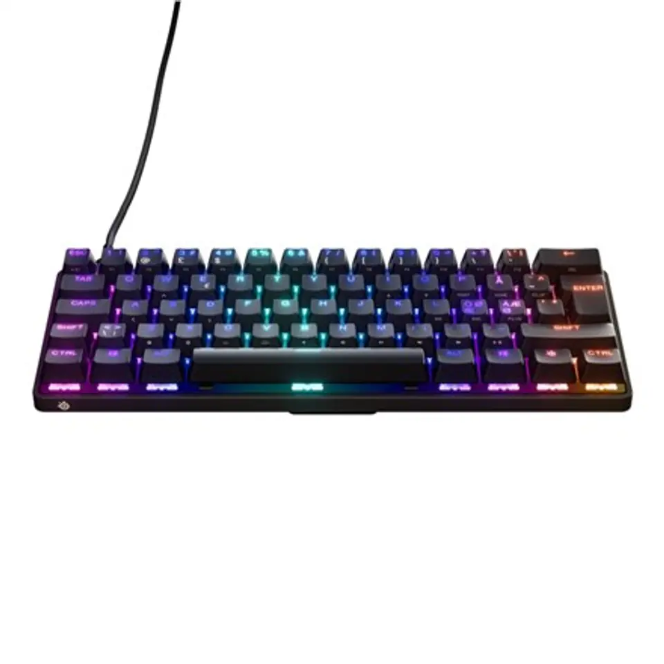 ⁨Klawiatura gamingowa SteelSeries Apex 9 Mini Światło LED RGB | NOR | Czarny | Przewodowe | Optyczny OptiPoint⁩ w sklepie Wasserman.eu