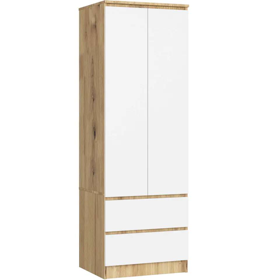 SZAFA STAR S60 2D 2SZ PK DĄB ARTISAN / BIAŁA w sklepie Wasserman.eu