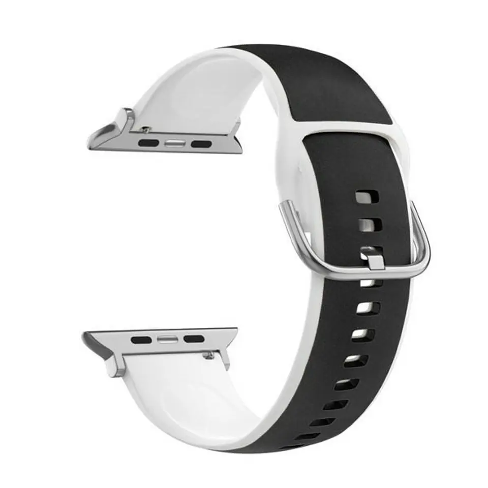 ⁨Beline pasek Apple Watch Silico Leather38/40/41mm czarno-biały /black-white box⁩ w sklepie Wasserman.eu
