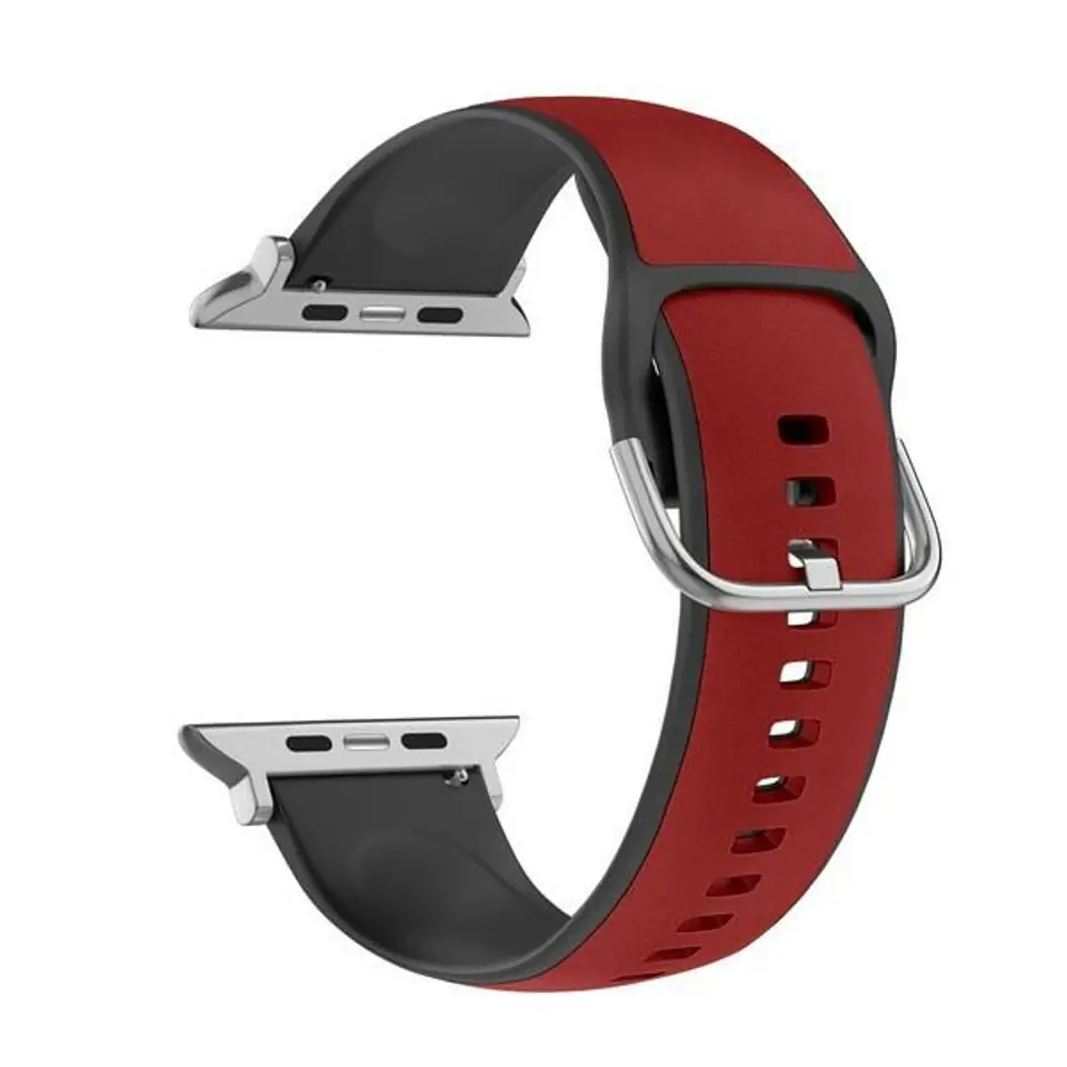 ⁨Beline pasek Apple Watch Silico Leather38/40/41mm czerwono-czarny /red-black box⁩ w sklepie Wasserman.eu