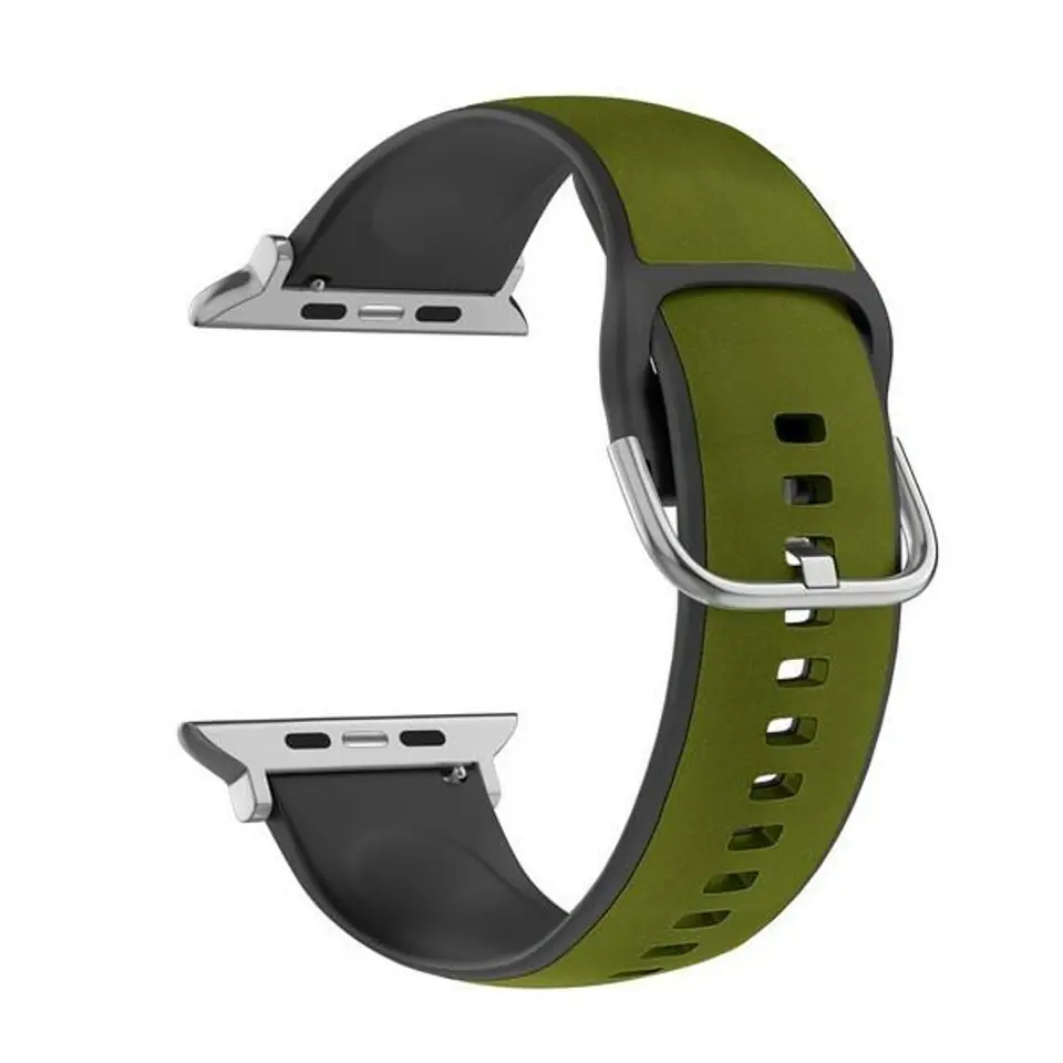 ⁨Beline pasek Apple Watch Silico Leather38/40/41mm zielono-czarny /green-black box⁩ w sklepie Wasserman.eu