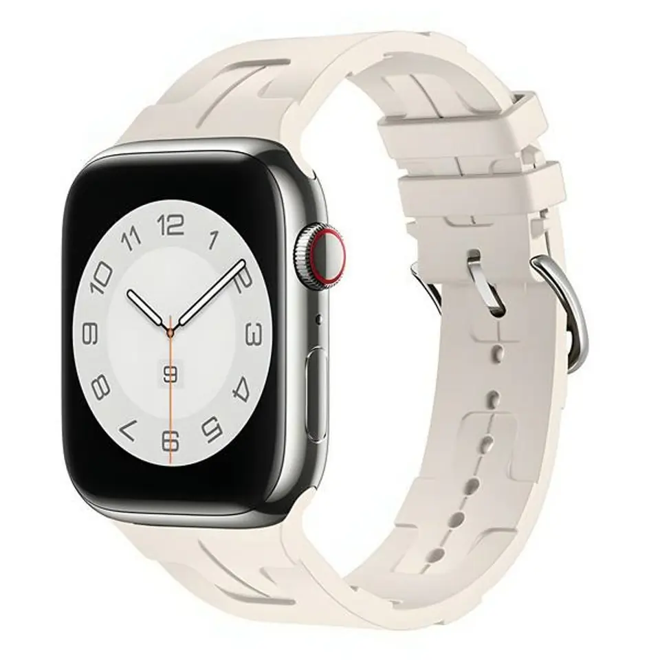 ⁨Beline pasek Apple Watch Silicone Ultra 42/44/45/49mm beżowy/starlight box⁩ w sklepie Wasserman.eu