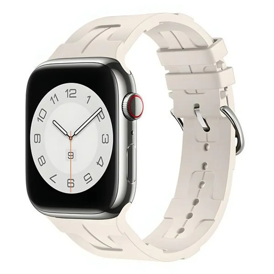 ⁨Beline pasek Apple Watch Silicone Ultra38/40/41mm beżowy /starlight box⁩ w sklepie Wasserman.eu