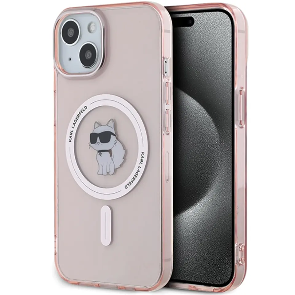 ⁨Karl Lagerfeld KLHMP14SHFCCNOP iPhone 14 / 15 / 13 6.1" różowy/pink hardcase IML Choupette MagSafe⁩ w sklepie Wasserman.eu