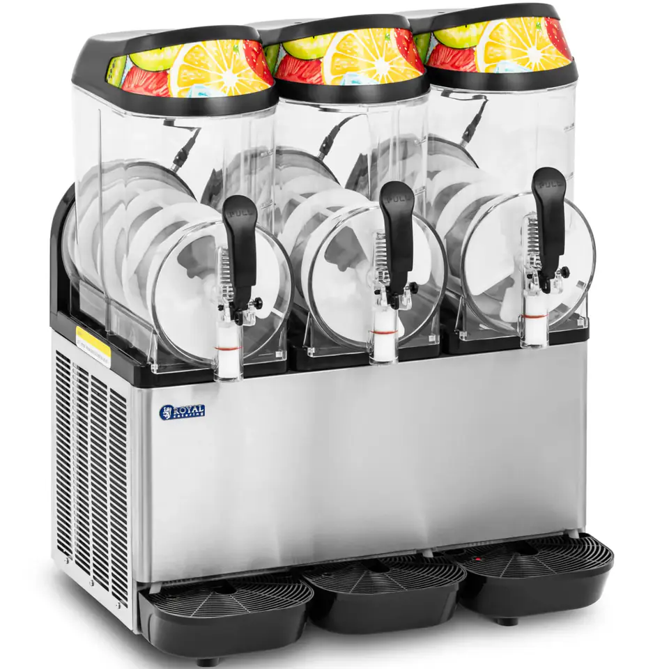 ⁨Granitor maszyna do napojów slush sorbetów potrójna LED 3 x 12 l 960 W⁩ w sklepie Wasserman.eu