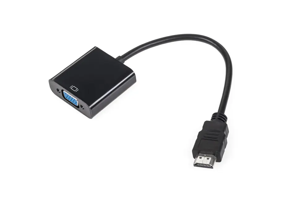 ⁨Złącze adapter wtyk HDMI - gniazdo VGA⁩ w sklepie Wasserman.eu