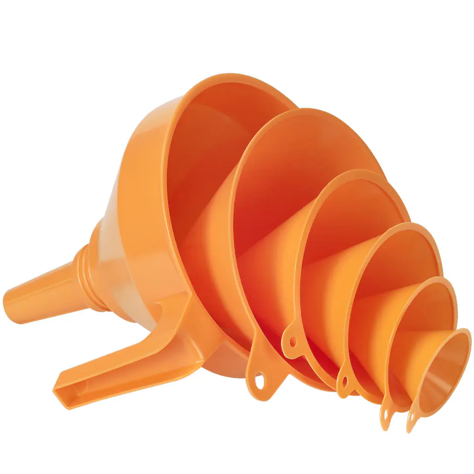 ⁨Komplet lejków uniwersalnych HDPE 50-75-100-120-150-160 mm pomarańczowe⁩ w sklepie Wasserman.eu