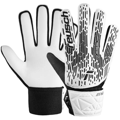 ⁨Rękawice bramkarskie Reusch Attrakt Starter Solid Jr 5472014 (kolor Biały. Czarny, rozmiar 5.5)⁩ w sklepie Wasserman.eu