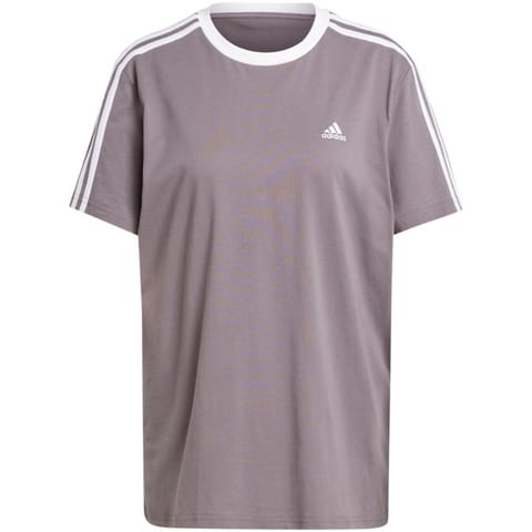 ⁨Koszulka adidas Essentials 3-Stripes Tee W (kolor Fioletowy, rozmiar XL)⁩ w sklepie Wasserman.eu