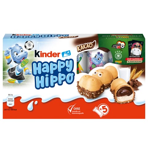 ⁨Kinder Happy Hippo Kakao 5 szt.⁩ w sklepie Wasserman.eu