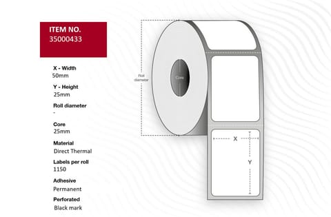 ⁨Capture Label 50x25 - Core 25. White.⁩ w sklepie Wasserman.eu