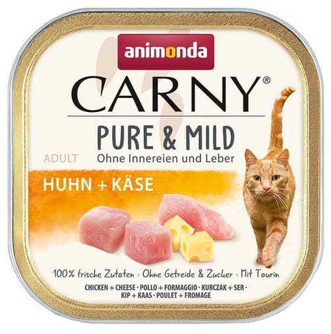⁨Animonda Carny Pure & Mild Kurczak + Ser tacka 100g⁩ w sklepie Wasserman.eu