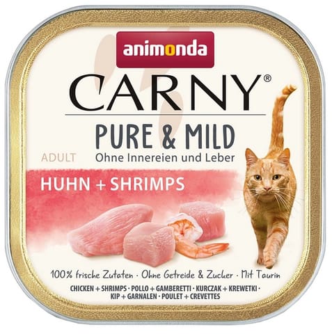 ⁨Animonda Carny Pure & Mild Kurczak + Krewetka tacka 100g⁩ w sklepie Wasserman.eu