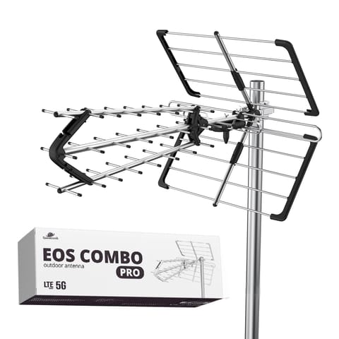 ⁨DVB-T2 Spacetronik EOS PRO Combo UHF+VHF LTE 5G Directional Antenna (White)⁩ at Wasserman.eu