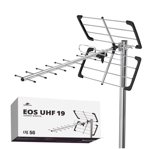 ⁨Antena DVB-T2 Spacetronik EOS UHF 19 Czarny⁩ w sklepie Wasserman.eu
