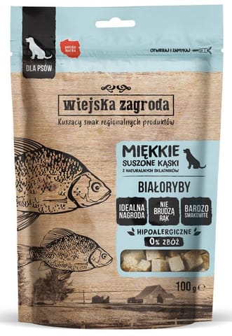 ⁨Wiejska Zagroda Przysmak Kąski - białoryby 100g⁩ w sklepie Wasserman.eu