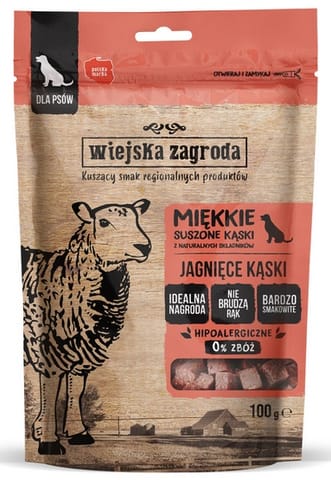 ⁨Wiejska Zagroda Przysmak Kąski - jagnięcina 100g⁩ w sklepie Wasserman.eu