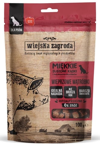 ⁨Wiejska Zagroda Przysmak Kąski - wieprzowe wątóbki 100g⁩ w sklepie Wasserman.eu