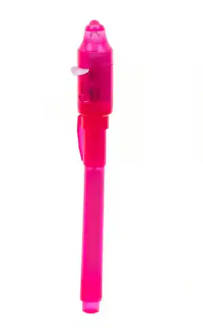 ⁨Długopis UV z LED niewidzialne napisy różowy⁩ w sklepie Wasserman.eu
