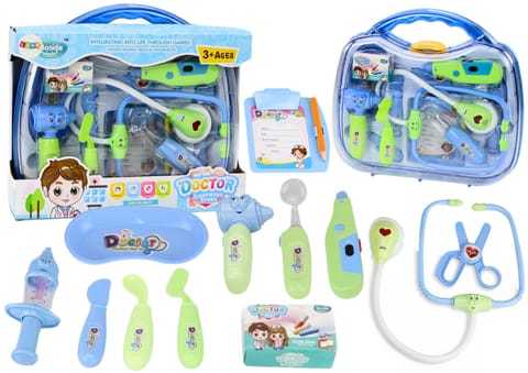 ⁨Zestaw Medyczny Małego Doktora W Walizce Światła Dźwięki Niebieski⁩ w sklepie Wasserman.eu