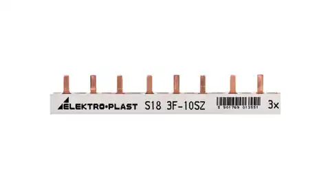 ⁨Szyna prądowa typu PIN 3P 10mm2 63A 18 pinów IZS10/3F/18 45.228⁩ w sklepie Wasserman.eu