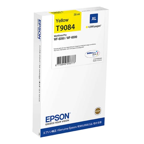 ⁨Epson oryginalny ink / tusz C13T90844N, T9084, XL, yellow, 39ml⁩ w sklepie Wasserman.eu