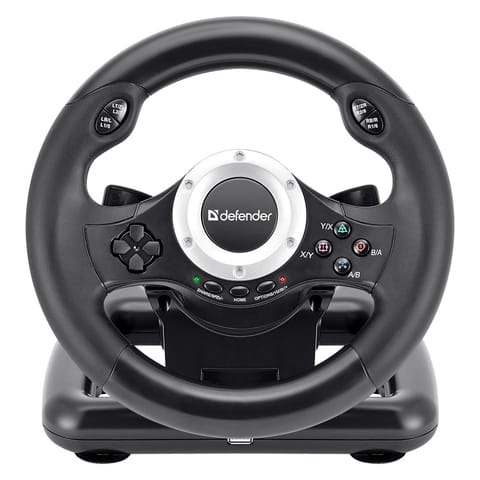 ⁨Kierownica Defender TURBO PRO, 10przycisk, USB, czarny, z pedałami, PS3,PS4,PC,Xbox One,Xbox Series X/S,Nintendo Switc⁩ w sklepie Wasserman.eu