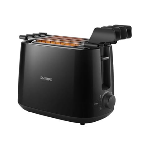 ⁨Philips | Daily Collection Toaster | HD2583/90 | Number of slots 2 | Housing material Plastic | Black⁩ at Wasserman.eu