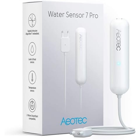 ⁨AEOTEC | Water Sensor 7 Pro | Z-Wave Plus V2 | Zigbee | White⁩ at Wasserman.eu