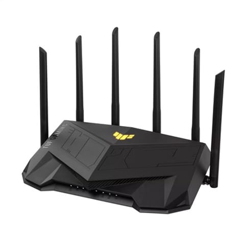 ⁨ASUS TUF Gaming AX6000 router bezprzewodowy Gigabit Ethernet Dual-band (2.4 GHz/5 GHz) Czarny⁩ w sklepie Wasserman.eu