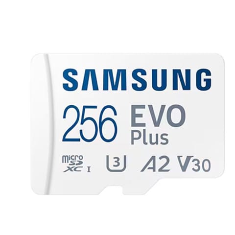 ⁨Samsung | MicroSD Card | EVO Plus | 256 GB | microSDXC Memory Card | Flash memory class U3, V30, A2⁩ at Wasserman.eu