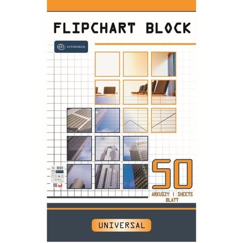 ⁨Blok do flipchartu Interdruk 64x100cm gładki (50)⁩ w sklepie Wasserman.eu