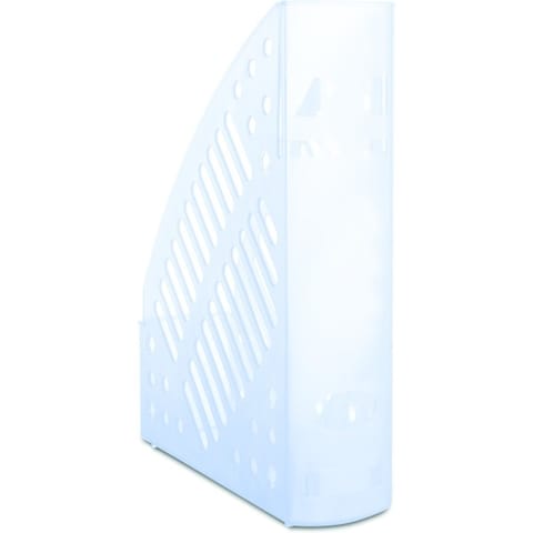 ⁨Pojemnik na dokumenty Donau A4/70mm transparentny niebieski⁩ w sklepie Wasserman.eu