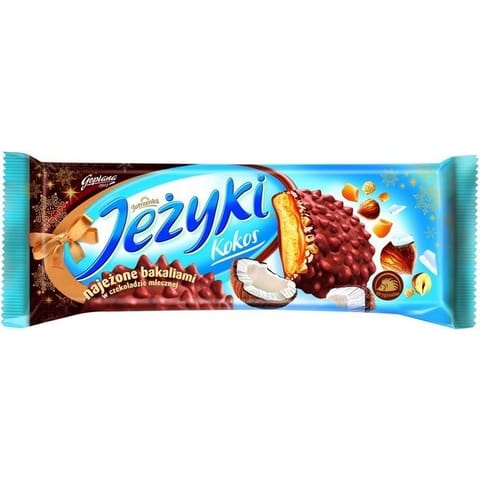 ⁨CIASTKA JEŻYKI Z KOKOSEM JUTRZENKA 140G⁩ w sklepie Wasserman.eu