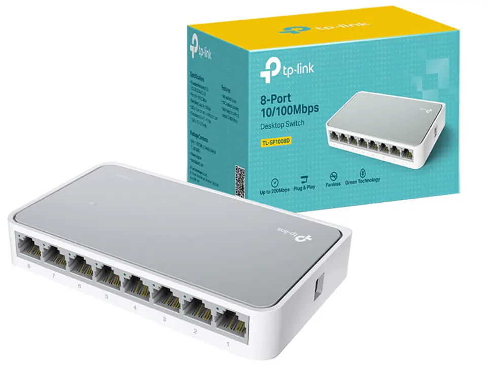 ⁨Tp-Link TL-SF1008D 8 Portowy Switch 10/100M FAST⁩ w sklepie Wasserman.eu