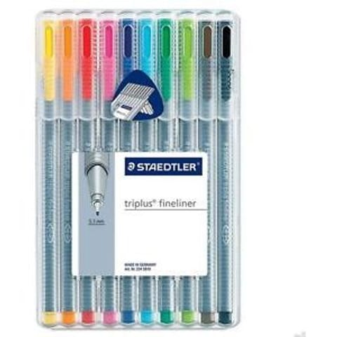 ⁨CIENKOPISY STAEDTLER TRIPLUS FINELINER 10 KOLORÓW⁩ w sklepie Wasserman.eu