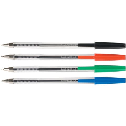 ⁨Długopisy Q-Connect 0.7mm zielone (20)⁩ w sklepie Wasserman.eu