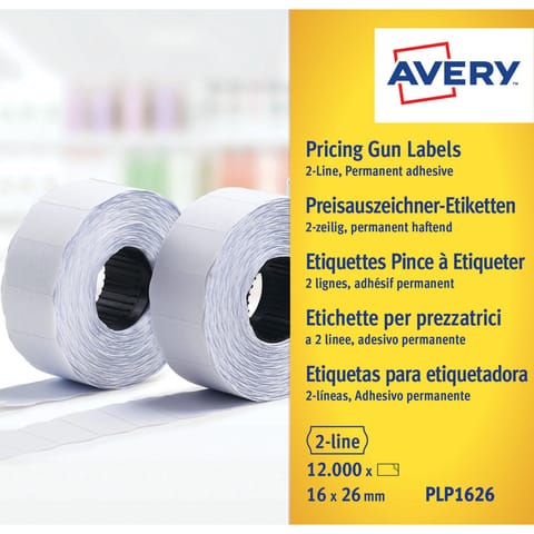 ⁨ETYKIETY DO METKOWNICY AVERY 26x16mm TRWAŁE BIAŁE (10)⁩ w sklepie Wasserman.eu