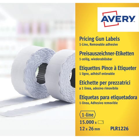 ⁨ETYKIETY DO METKOWNICY AVERY 26x12mm USUWALNE BIAŁE (10)⁩ w sklepie Wasserman.eu