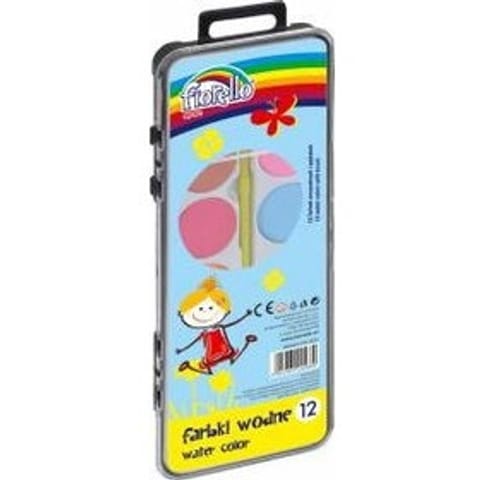 ⁨FARBY AKWARELOWE FIORELLO 4g*12 KOLORÓW⁩ w sklepie Wasserman.eu