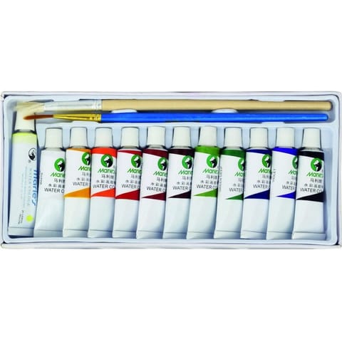 ⁨FARBY AKWARELOWE 12 KOLORÓW X 5 ML E 1325 MARIES⁩ w sklepie Wasserman.eu