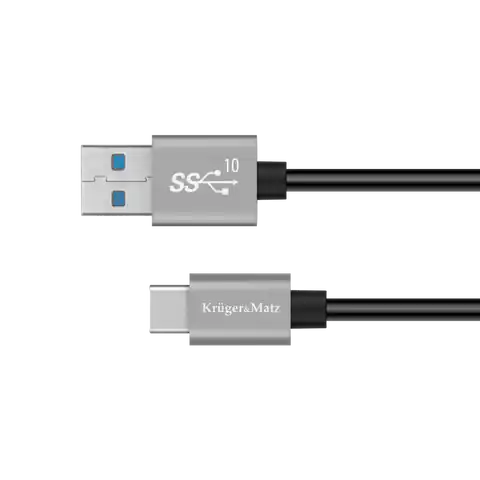 ⁨USB - USB Typ-C Kabel 10 Gbps 1 m Krüger &Matz Basic⁩ im Wasserman.eu