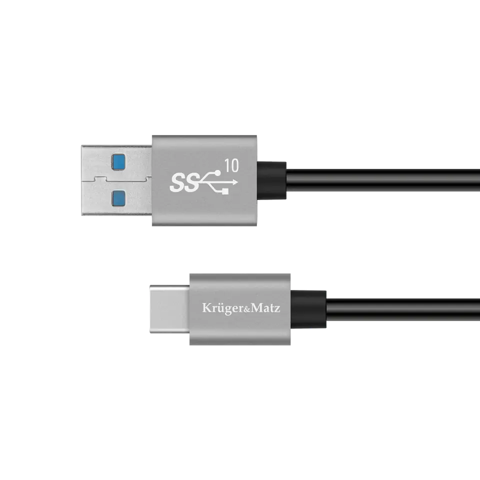 ⁨Kabel USB - USB typu C 10 Gbps 1 m Kruger&Matz Basic⁩ w sklepie Wasserman.eu