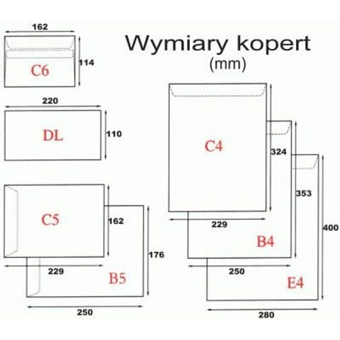 ⁨KOPERTY DL SK (SAMOKLEJĄCE) BIAŁE 25 SZT.⁩ w sklepie Wasserman.eu