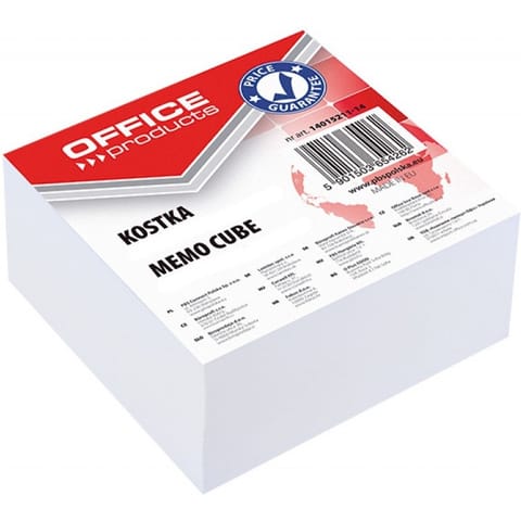 ⁨Kostka papierowa Office Products 85x85x40mm klejona biała⁩ w sklepie Wasserman.eu