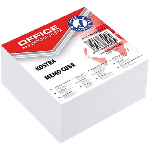 ⁨Kostka papierowa Office Products 85x85x40mm nieklejona biała⁩ w sklepie Wasserman.eu