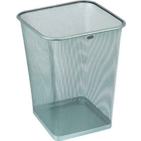 ⁨METALOWY KOSZ NA ŚMIECI 18L KWADRAT SREBRNY⁩ w sklepie Wasserman.eu